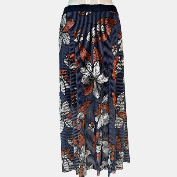 Peak Performance Nimatha Midi Skirt Medium Pleated Floral Lightweight Lined - Picture 4 of 11